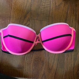 Victoria's Secret Pink and Black Bathing Suit top